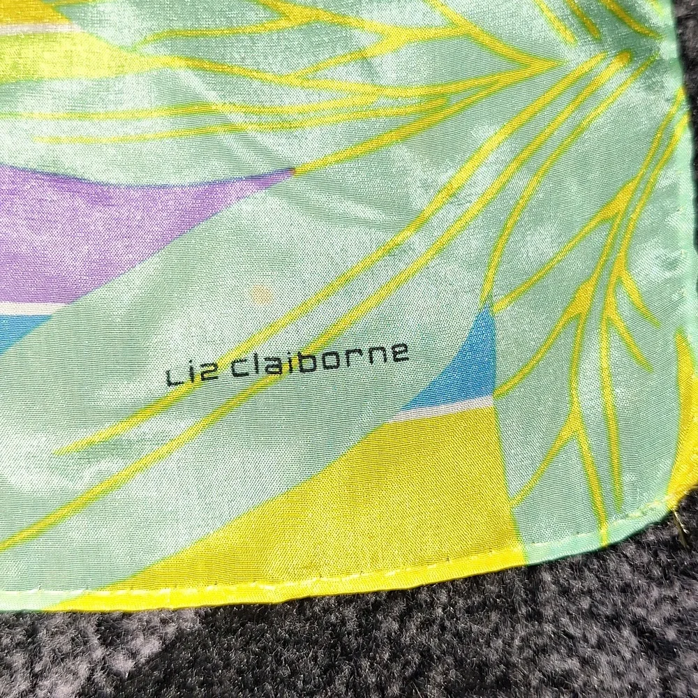 Vintage Liz Claiborne Silk Vibrant Fruit Scarf